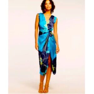 Ramy Brook Morgan V-Neck Midi Dress, Size 10
